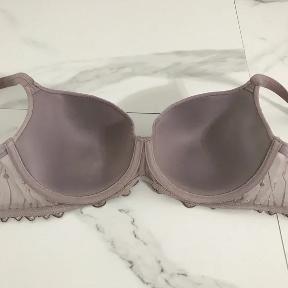 LOU Paris Light Purple Bra with Scalloped Lace - Picture 7 of 13